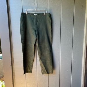 Anokhi Green Stitched Striped Pants